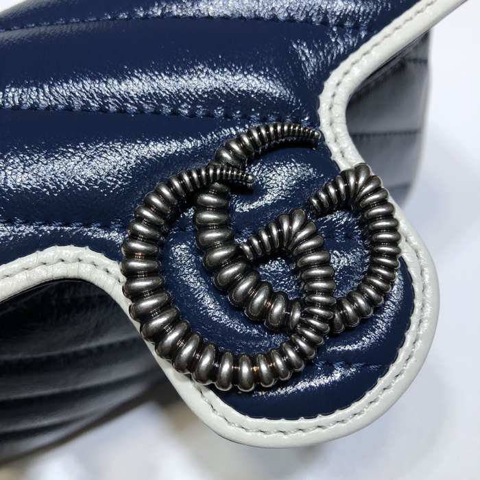 Gucci BagTypeTote Quilted Leather Tote Navy 01A