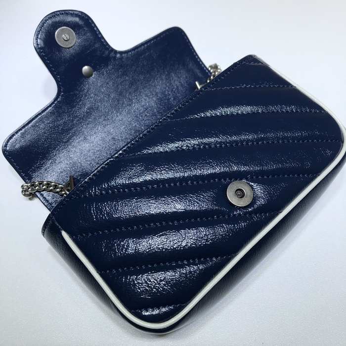 Gucci BagTypeTote Quilted Leather Tote Navy 01A