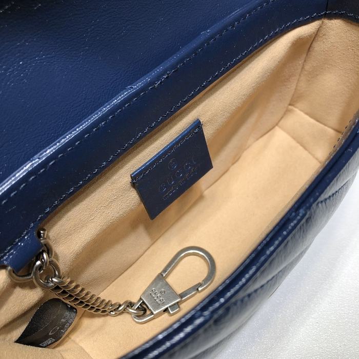 Gucci BagTypeTote Quilted Leather Tote Navy 01A
