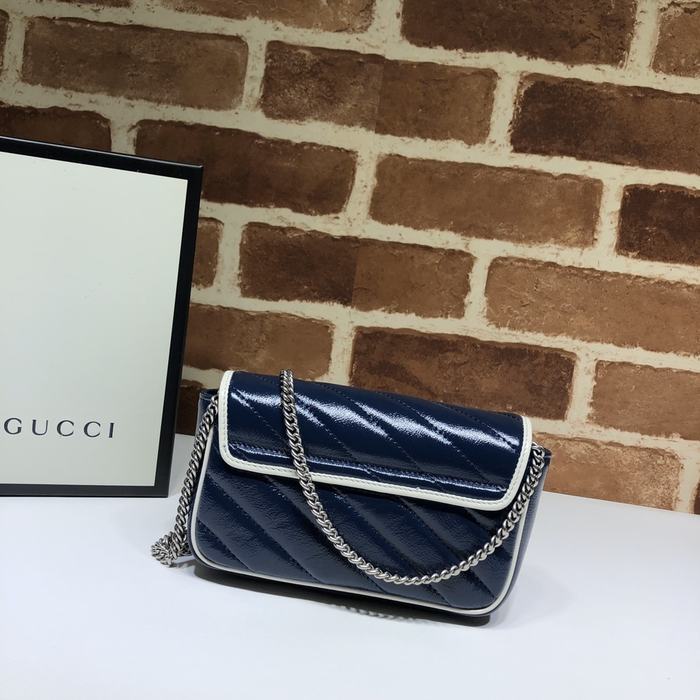 Gucci BagTypeTote Quilted Leather Tote Navy 01A