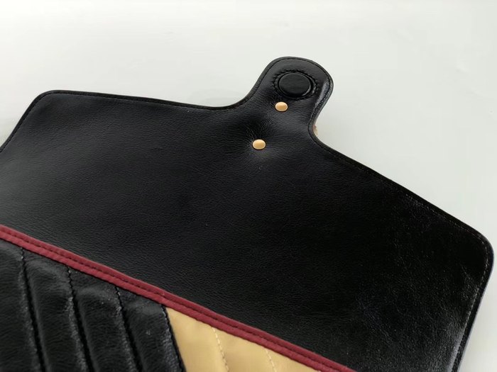 Gucci BagTypeTote Quilted Leather Tote with Striped Design Black 01A