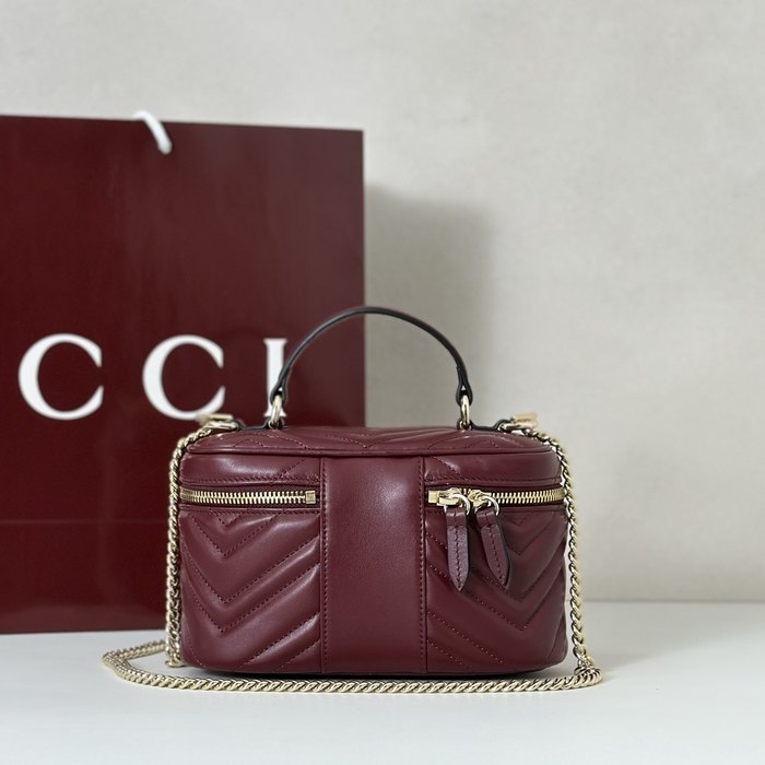 Gucci BagTypeTote Quilted Mini Bag Burgundy 01A