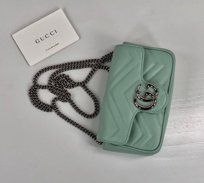 Gucci BagTypeTote Quilted Mini Shoulder Bag Blue 01A