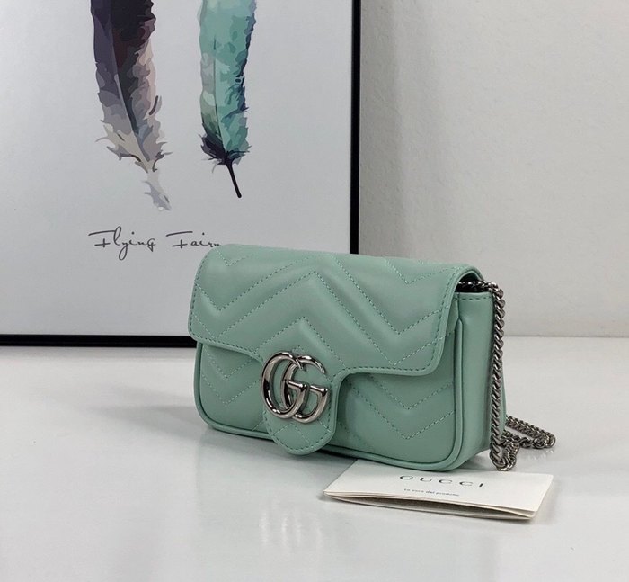 Gucci BagTypeTote Quilted Mini Shoulder Bag Blue 01A