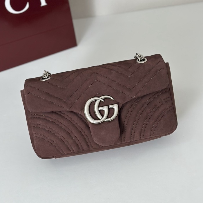 Gucci BagTypeTote Quilted Shoulder Bag Brown 01A 2