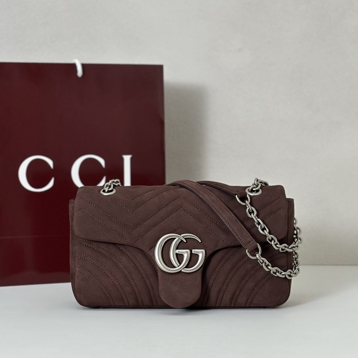 Gucci BagTypeTote Quilted Shoulder Bag Brown 01A 2
