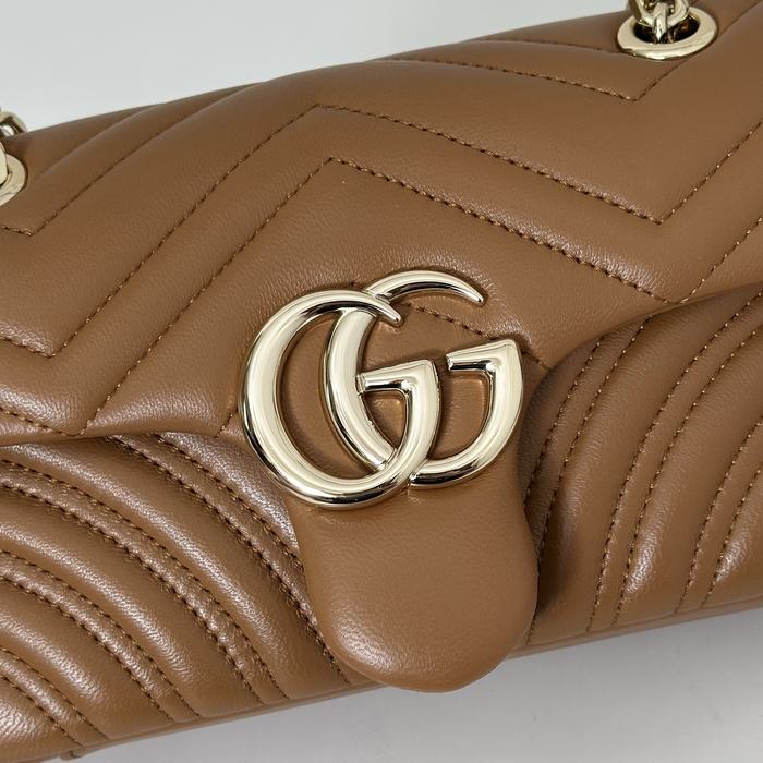 Gucci BagTypeTote Quilted Shoulder Bag Brown 01A