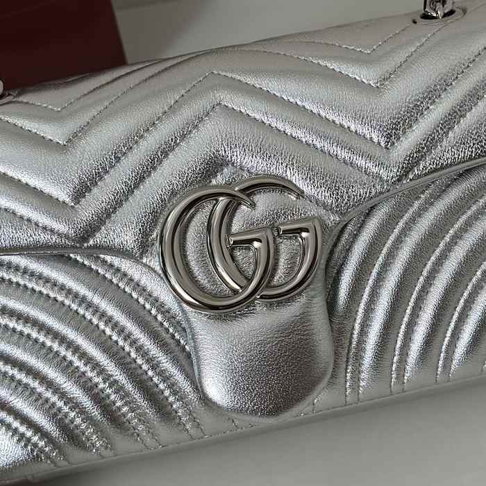 Gucci BagTypeTote Quilted Shoulder Bag Grey 01A 2