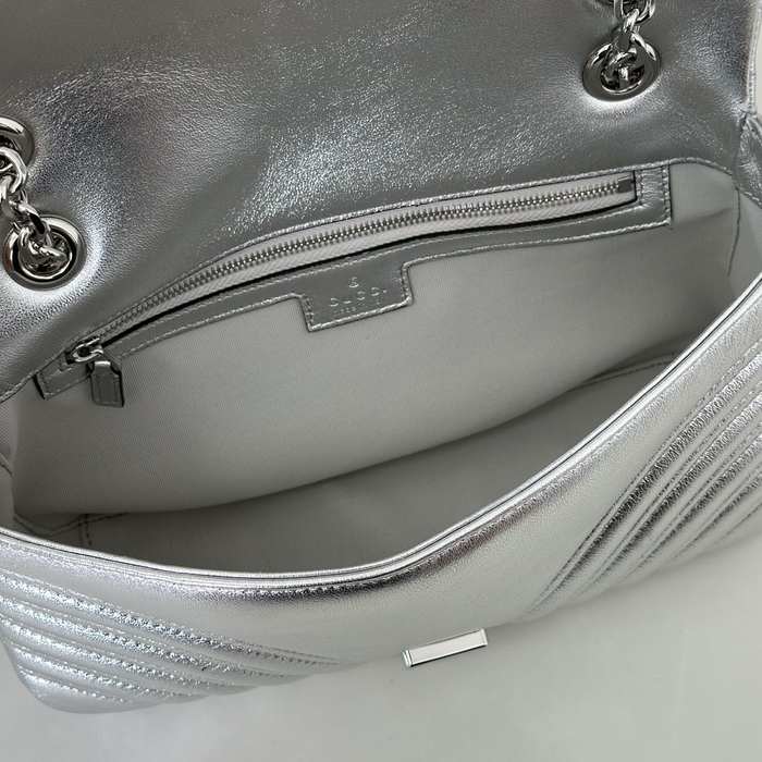 Gucci BagTypeTote Quilted Shoulder Bag Grey 01A 2