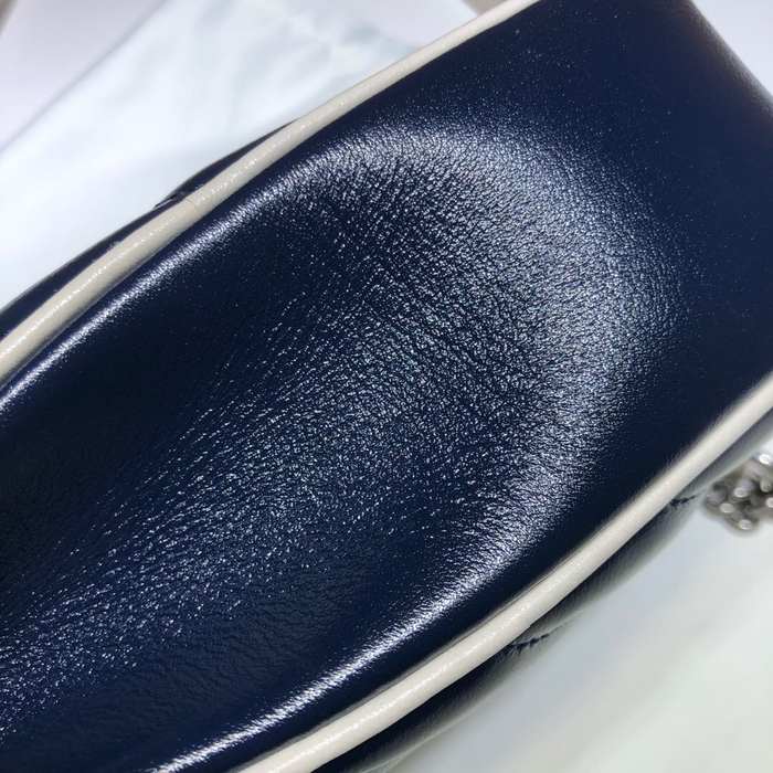 Gucci BagTypeTote Quilted Shoulder Bag Navy 01A