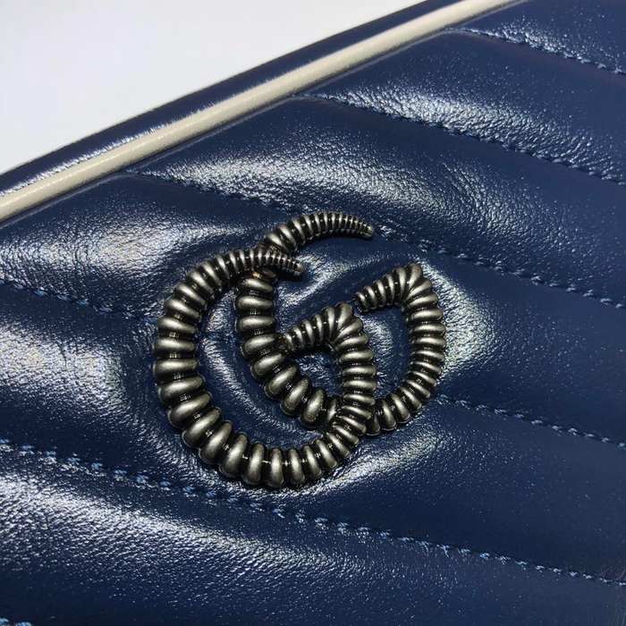 Gucci BagTypeTote Quilted Shoulder Bag Navy 01A