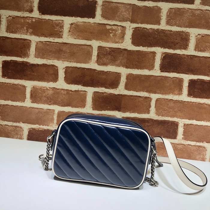 Gucci BagTypeTote Quilted Shoulder Bag Navy 01A