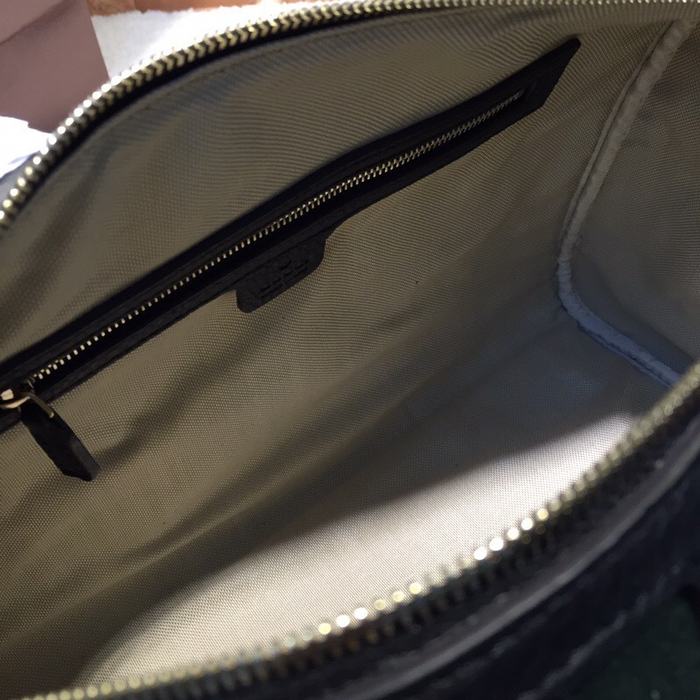 Gucci BagTypeTote Structured Leather Tote Black 01A