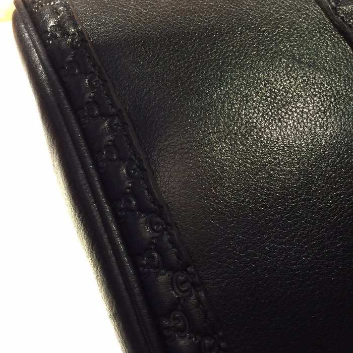 Gucci BagTypeTote Structured Leather Tote Black 01A