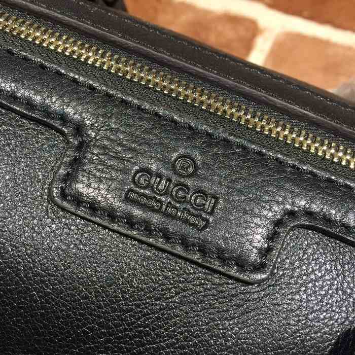 Gucci BagTypeTote Structured Leather Tote Black 01A