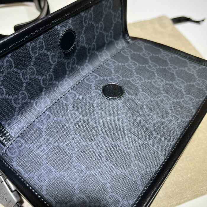 Gucci BagTypeTote Structured Tote Bag Black 01A