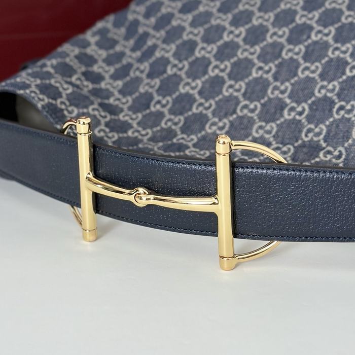 Gucci BagTypeTote Stylish Hobo Tote Navy 01A