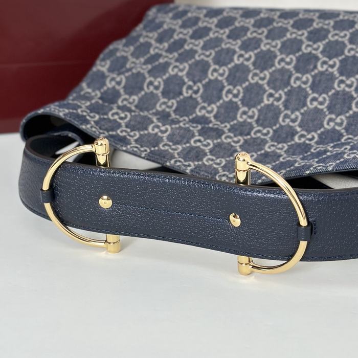 Gucci BagTypeTote Stylish Hobo Tote Navy 01A