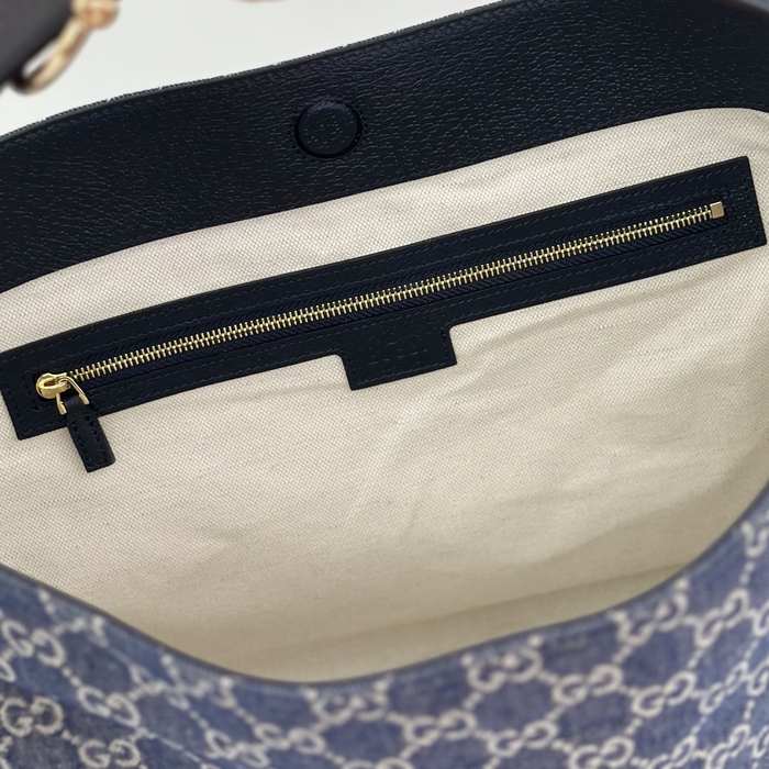 Gucci BagTypeTote Stylish Hobo Tote Navy 01A