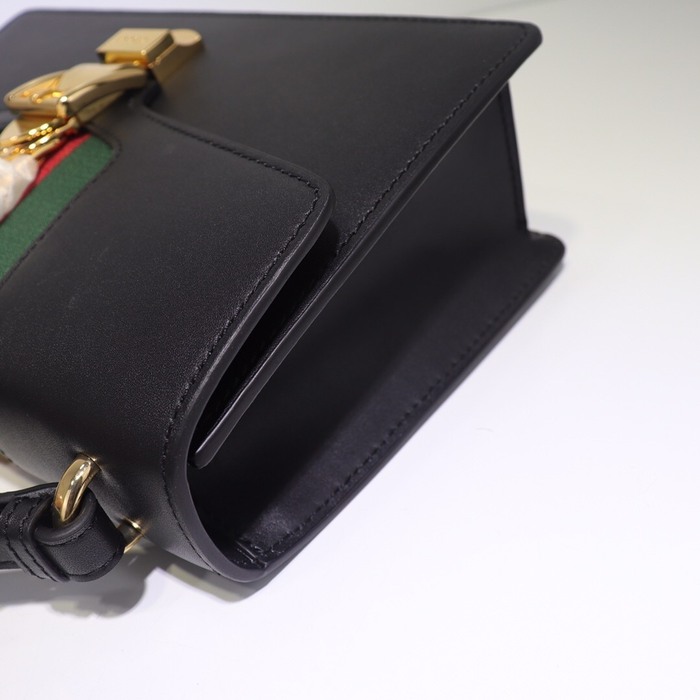 Gucci BagTypeTote Stylish leather tote with elegant hardware Black 01A