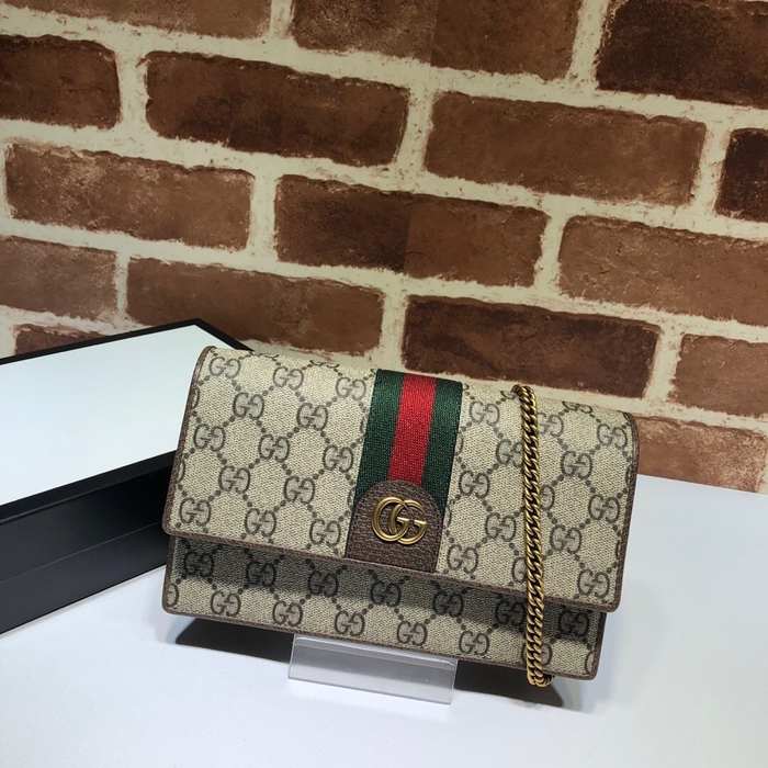 Gucci BagTypeTote canvas bag with artistic print and chain strap Beige 01A
