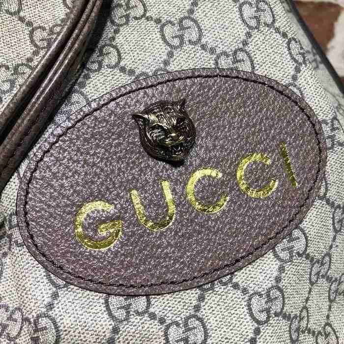 Gucci BagTypeTote canvas drawstring bag with leather accents Brown 01A