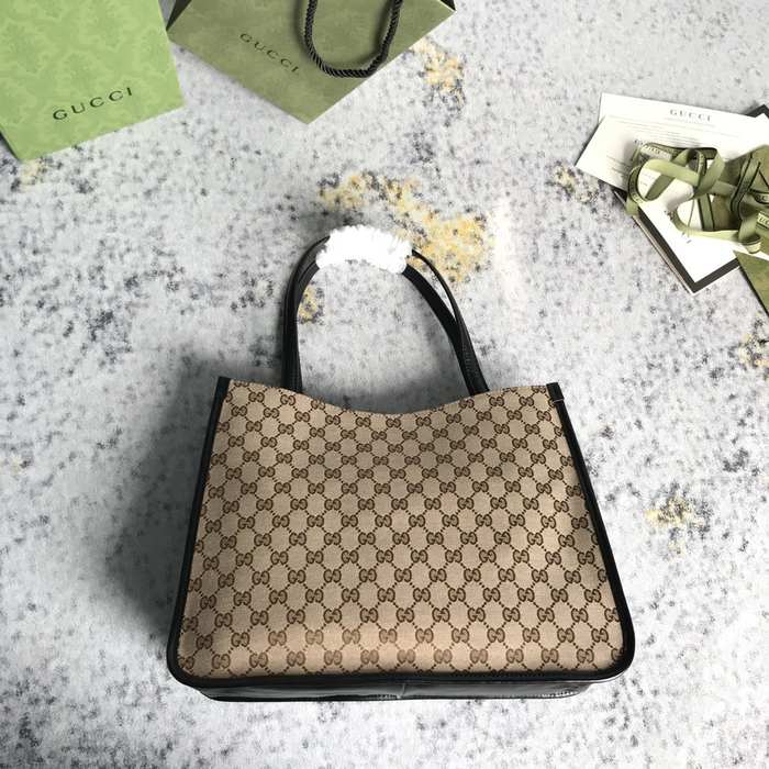 Gucci BagTypeTote classic canvas tote with structured shape Brown 01A