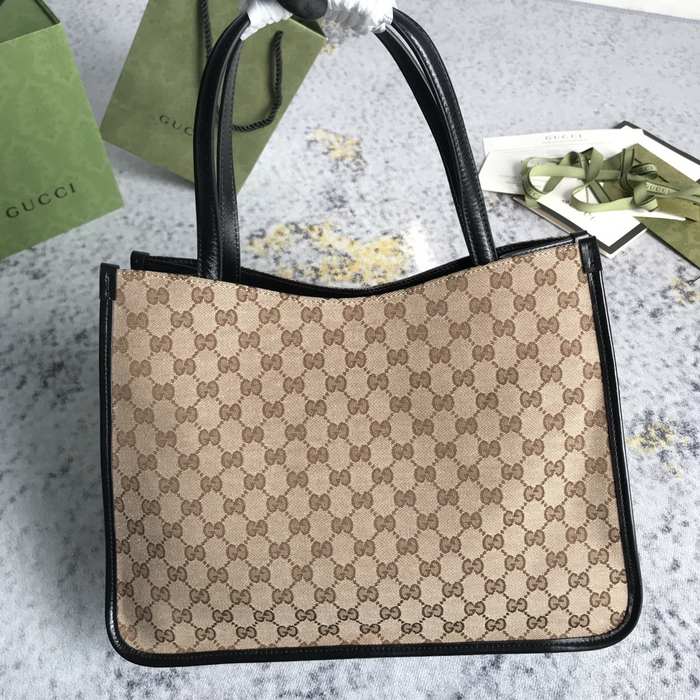 Gucci BagTypeTote classic canvas tote with structured shape Brown 01A