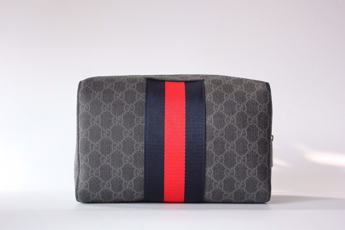 Gucci BagTypeTote cosmetic bag with stripe details Grey 01A