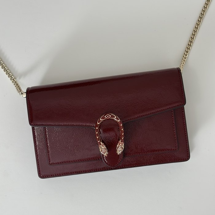 Gucci BagTypeTote elegant leather design Burgundy 01A