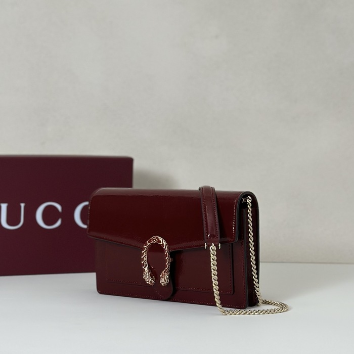 Gucci BagTypeTote elegant leather design Burgundy 01A