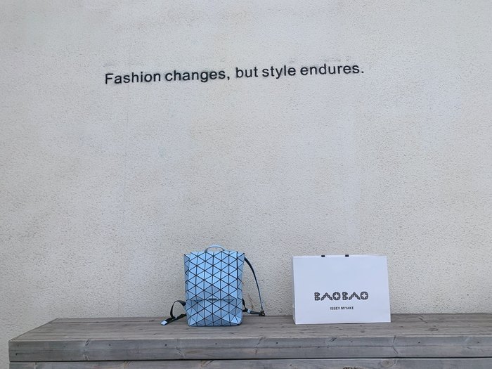 Issey Miyake Backpack with geometric design Blue 01A