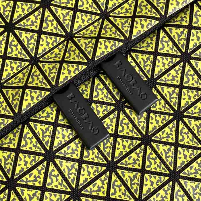 Issey Miyake Backpack with geometric patterns Green 01A