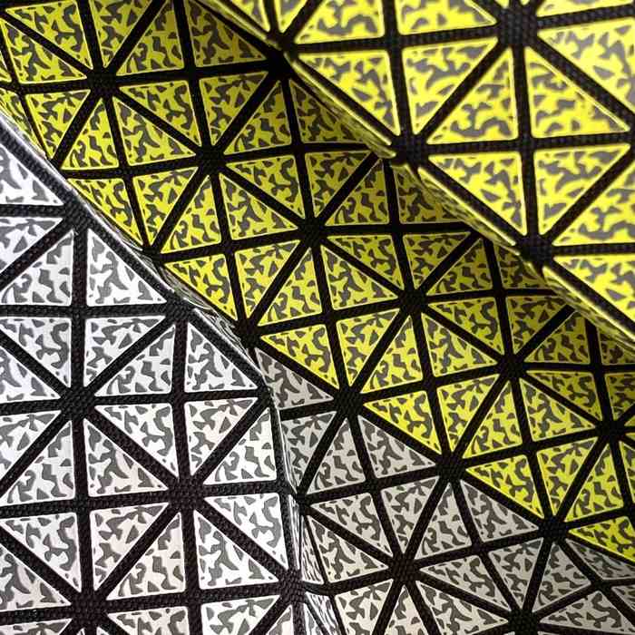 Issey Miyake Backpack with geometric patterns Green 01A