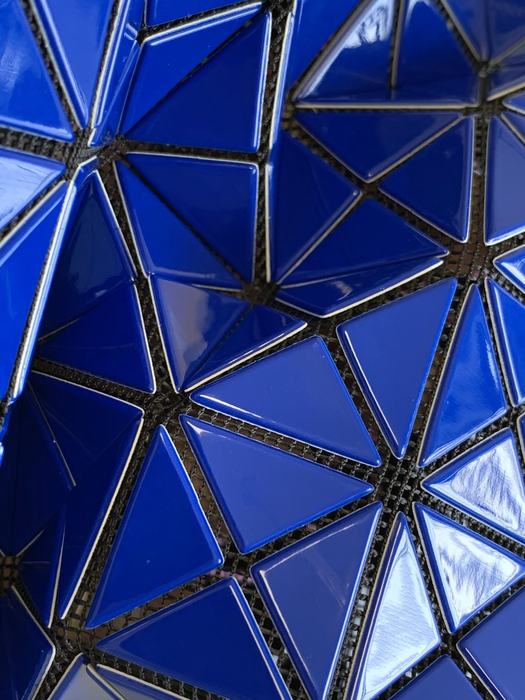 Issey Miyake Tote Bag with geometric design Red 01A