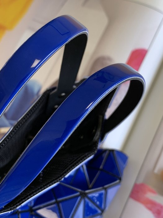 Issey Miyake Tote Bag with geometric design Red 01A