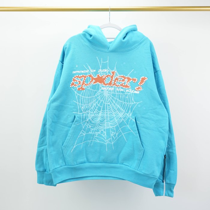 Clothing King Spider Sp5der Punk V2 Hoodie Blue