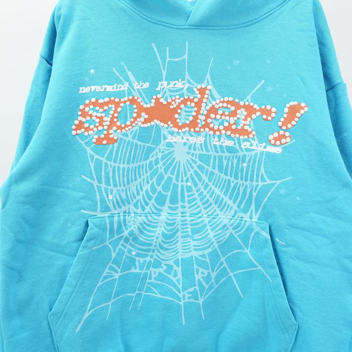 Clothing King Spider Sp5der Punk V2 Hoodie Blue