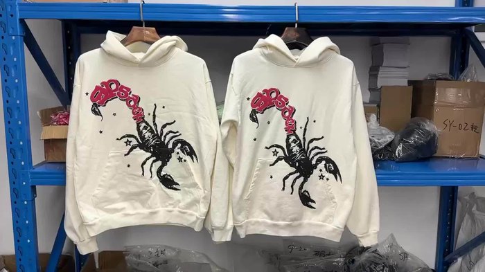Clothing Mariah The Scientist MTS x SP5DER Scorpion Hoodie White