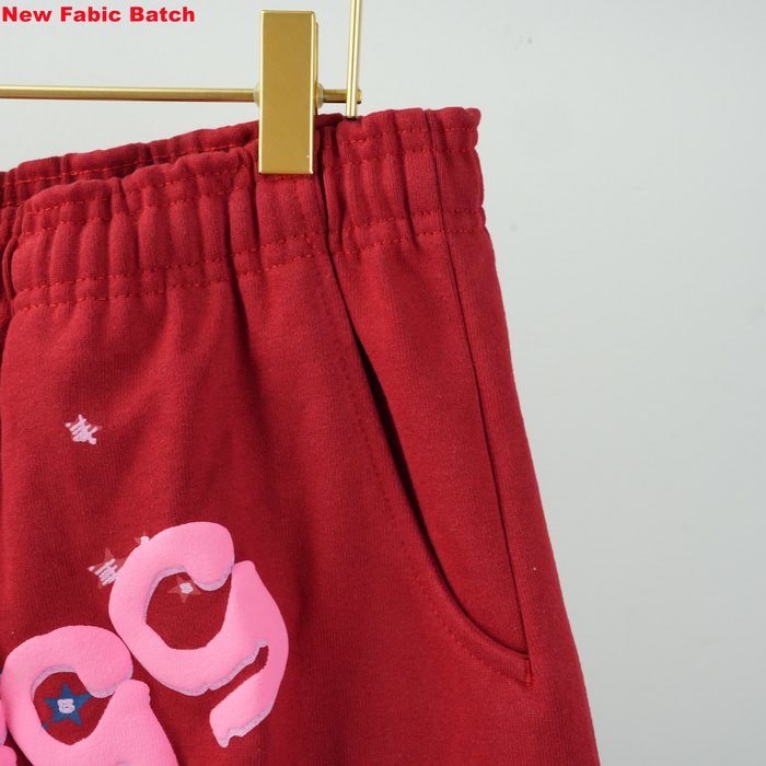 Clothing Sp5der Worldwide Red Angel Number 555 Sweatpants Red