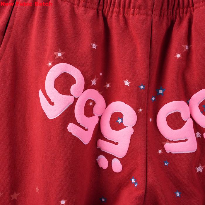 Clothing Sp5der Worldwide Red Angel Number 555 Sweatpants Red