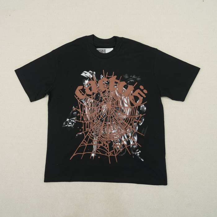 Clothing Sp5der x Travis Scott Cactus Jack Airbrush T shirt Black
