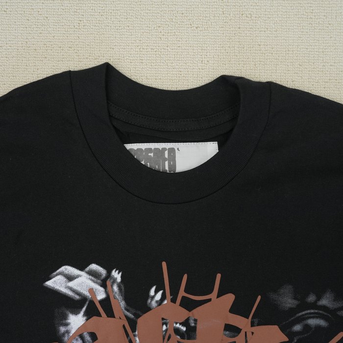 Clothing Sp5der x Travis Scott Cactus Jack Airbrush T shirt Black