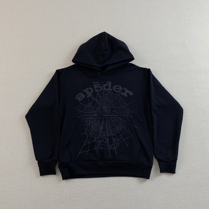 Clothing Sp5der Phantom Web Hoodie Black