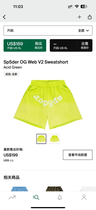 Clothing sweatshort Green
