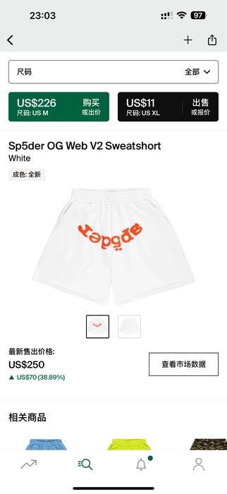 Clothing sweatshort White
