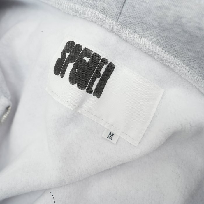 Clothing zip hoodie Grey