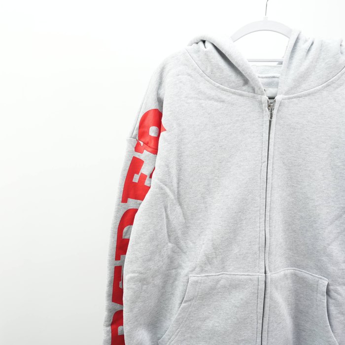 Clothing zip hoodie Grey