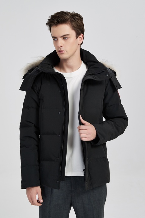 Yupoo Canada Goose beanie black pompom Canada Goose down jacket beanie black pompom Black 030