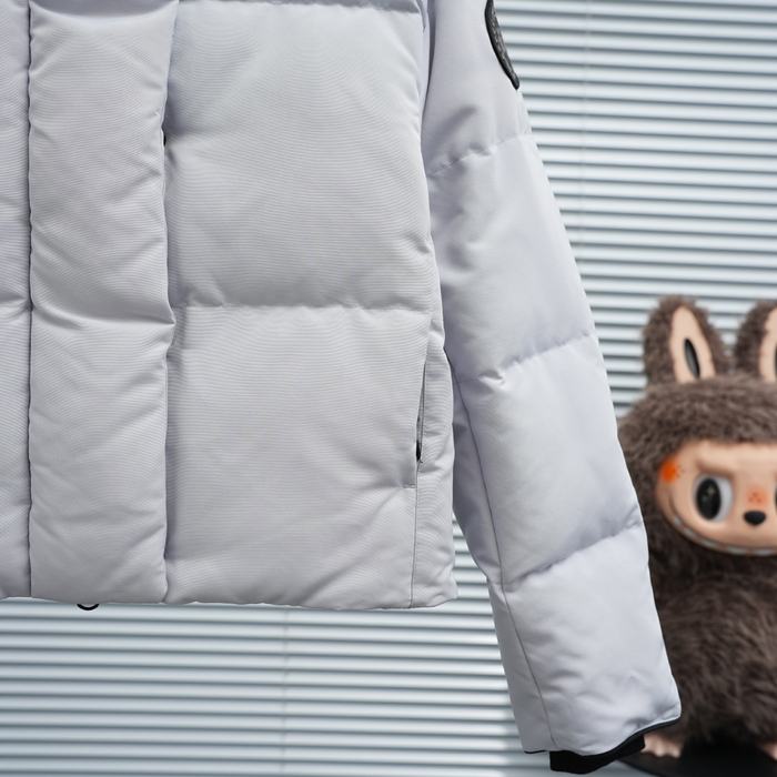 Yupoo Canada Goose beanie black pompom Canada Goose down jacket beanie white patch White 007